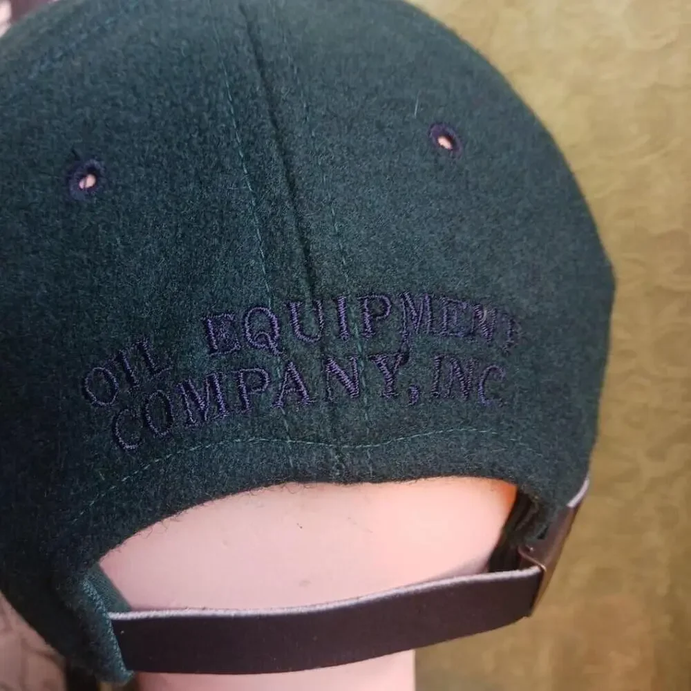 Oil Equipment Company Green Navy Wool Blend Hat